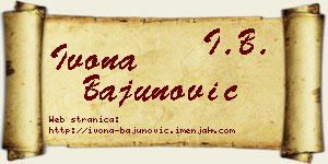 Ivona Bajunović vizit kartica